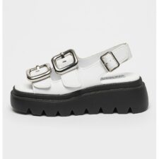 Sandale din piele cu talpa wedge Transporter