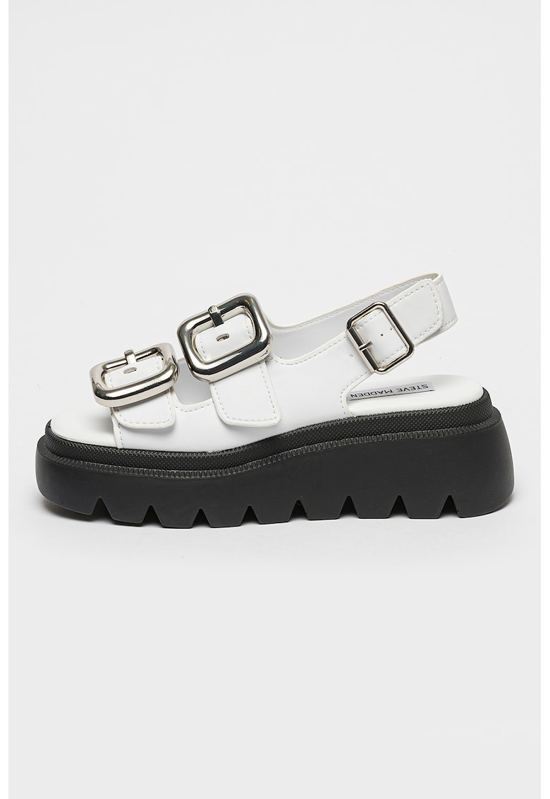 Sandale din piele cu talpa wedge Transporter 1 Sandale din piele cu talpa wedge Transporter