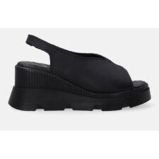 Sandale din piele cu talpa wedge fara inchidere