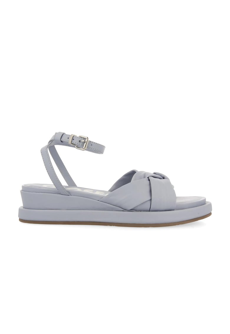 Sandale din piele cu talpa wedge si bareta pe glezna Indiara 1 Sandale din piele cu talpa wedge si bareta pe glezna Indiara