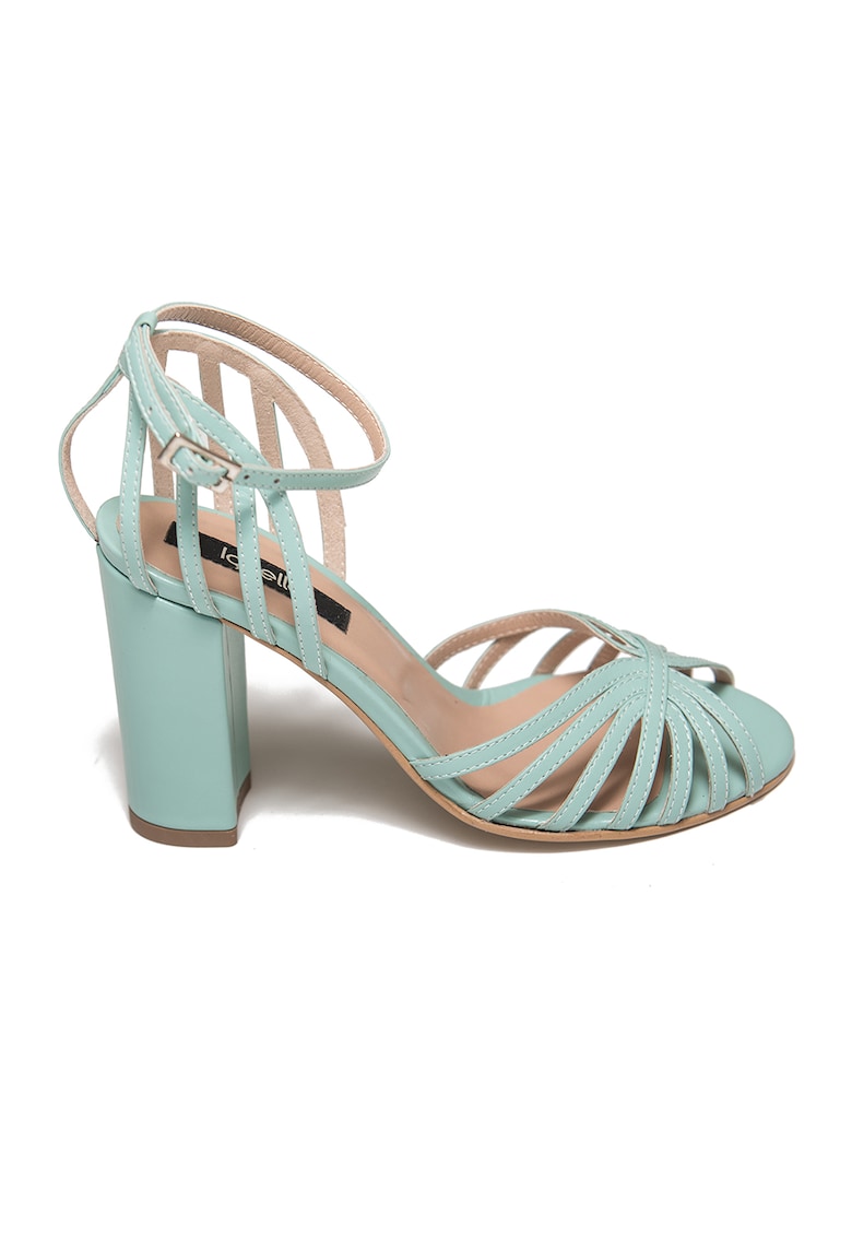 Sandale din piele cu toc masiv Bluestar 1 Sandale din piele cu toc masiv Bluestar