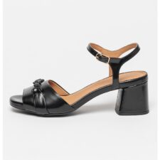 Sandale din piele cu toc masiv Genziana