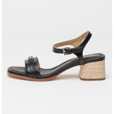 Sandale din piele cu toc masiv Mandy