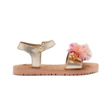 Sandale din piele cu tul