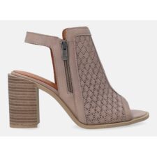 Sandale din piele cu varf decupat