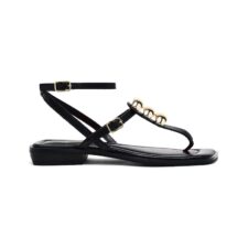 Sandale din piele cu varf patrat Reseburg