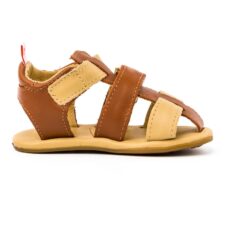 Sandale din piele cu velcro Afeto V Caramel