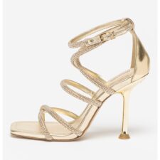 Sandale din piele ecologica acoperite in strasuri Imani