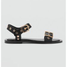 Sandale din piele ecologica cu anouri metalice