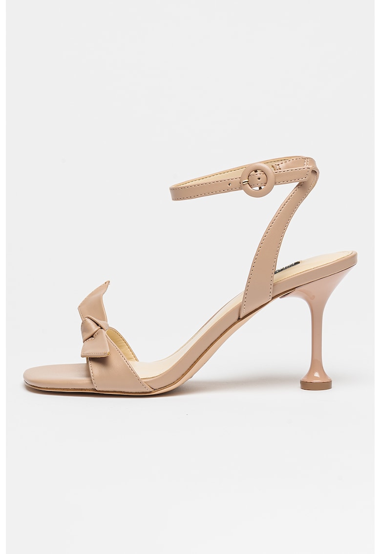 Sandale din piele ecologica cu aplicatie cu funda Kensta 1 Sandale din piele ecologica cu aplicatie cu funda Kensta