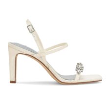 Sandale din piele ecologica cu aplicatii cu strasuri Oreece