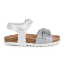 Sandale din piele ecologica cu aspect stralucitor