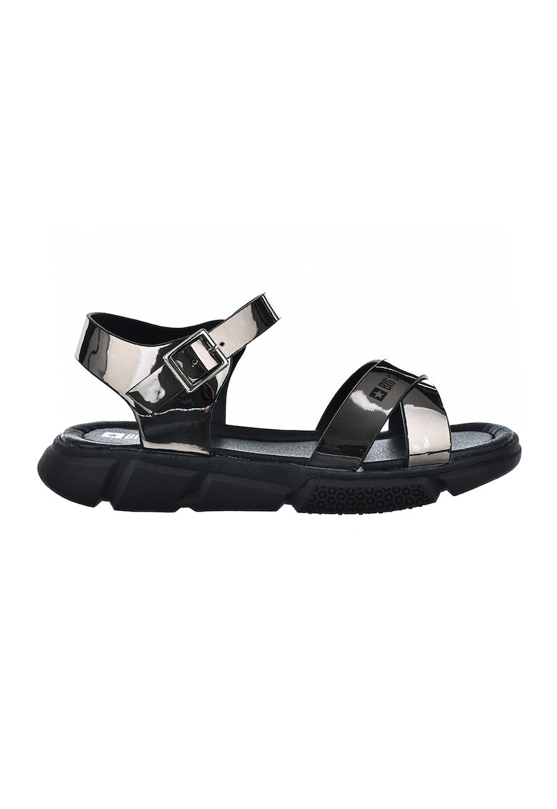 Sandale din piele ecologica cu bareta ajustabila 1 Sandale din piele ecologica cu bareta ajustabila