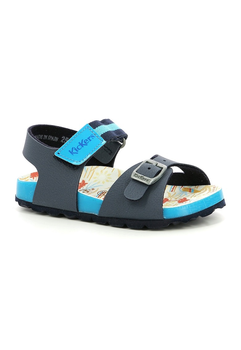 Sandale din piele ecologica cu bareta cu inchidere velcro 1 Sandale din piele ecologica cu bareta cu inchidere velcro