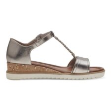 Sandale din piele ecologica cu bareta in T