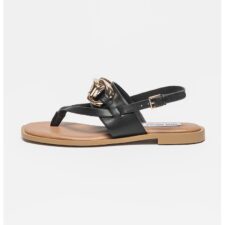 Sandale din piele ecologica cu bareta separatoare Genie