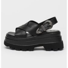 Sandale din piele ecologica cu barete incrucisate Jupiter