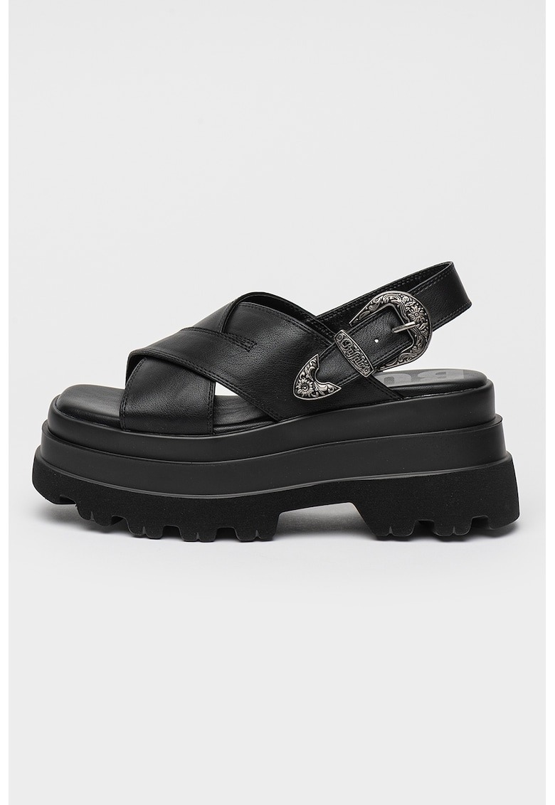 Sandale din piele ecologica cu barete incrucisate Jupiter 1 Sandale din piele ecologica cu barete incrucisate Jupiter