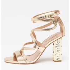 Sandale din piele ecologica cu barete incrucisate Serena