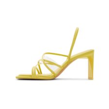 Sandale din piele ecologica cu barete multiple si varf patrat Jennifer