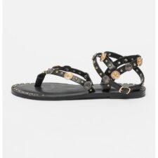 Sandale din piele ecologica cu bretele multiple