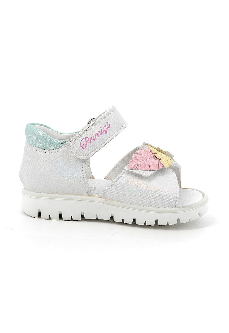 Sandale din piele ecologica cu detalii contrastante 1 Sandale din piele ecologica cu detalii contrastante