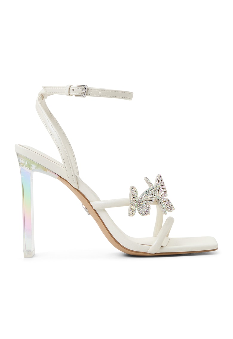 Sandale din piele ecologica cu detalii in forma de fluture din strasuri Laylia 1 Sandale din piele ecologica cu detalii in forma de fluture din strasuri Laylia