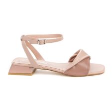 Sandale din piele ecologica cu detaliu rasucit