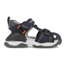 Sandale din piele ecologica cu imprimeu logo