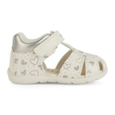 Sandale din piele ecologica cu inimi stralucitoare
