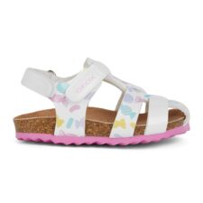 Sandale din piele ecologica cu model grafic