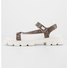 Sandale din piele ecologica cu model monograma Ridley