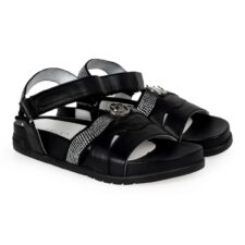 Sandale din piele ecologica cu strasuri