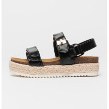 Sandale din piele ecologica cu talpa flatform