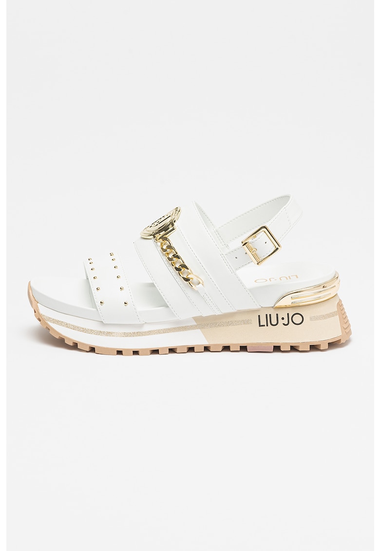 Sandale din piele ecologica cu talpa wedge Maxi Wonder 1 Sandale din piele ecologica cu talpa wedge Maxi Wonder