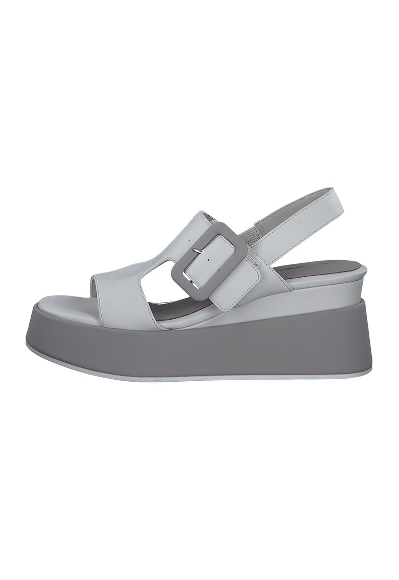 Sandale din piele ecologica cu talpa wedge 1 Sandale din piele ecologica cu talpa wedge