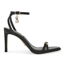 Sandale din piele ecologica cu toc clasic