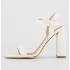 Sandale din piele ecologica cu toc inalt