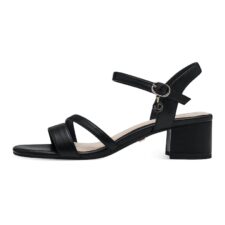 Sandale din piele ecologica cu toc masiv
