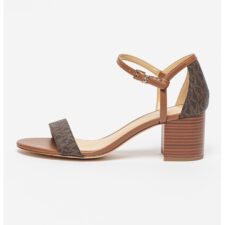 Sandale din piele ecologica cu toc masiv Simone