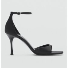 Sandale din piele ecologica cu toc patrat