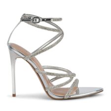 Sandale din piele ecologica cu toc stiletto