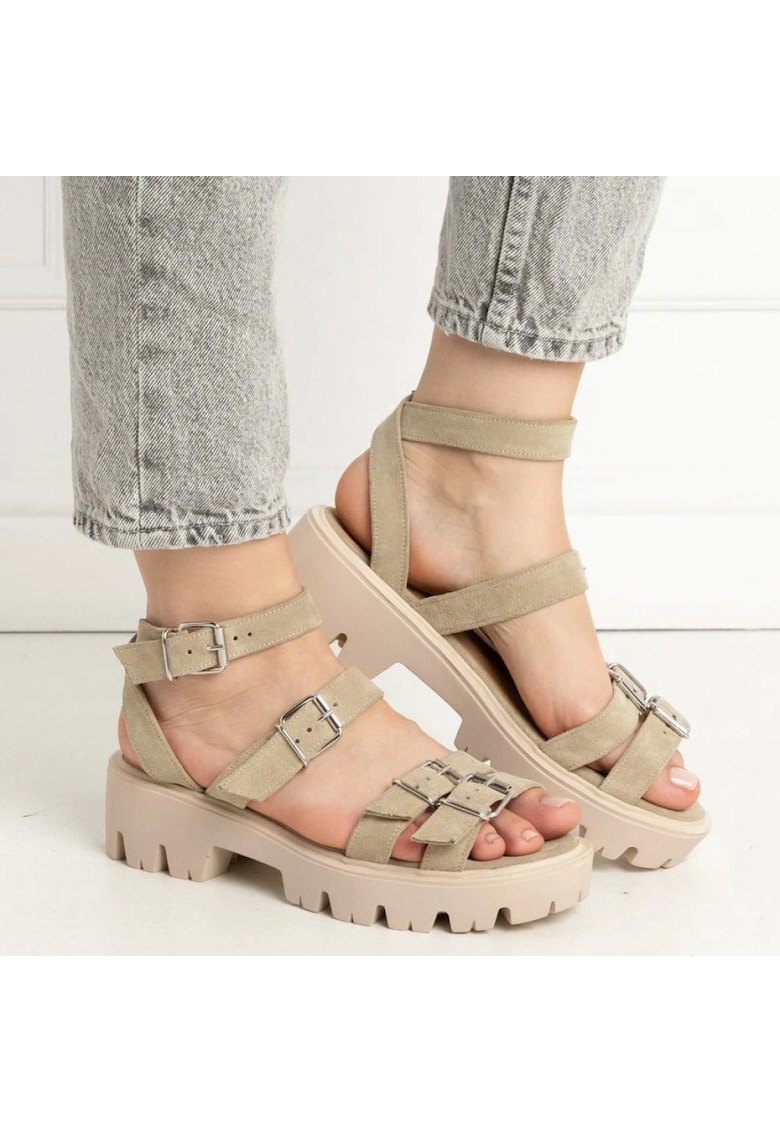 Sandale din piele intoarsa Lugo 1 Sandale din piele intoarsa Lugo