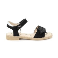 Sandale din piele intoarsa cu aplicatie in forma de stea