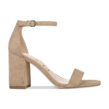 Sandale din piele intoarsa cu bareta pe glezna Daniela