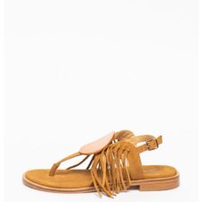 Sandale din piele intoarsa cu bareta separatoare Zaffiro