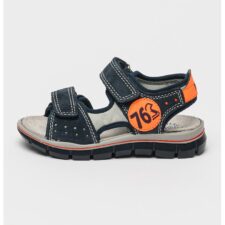 Sandale din piele intoarsa cu detalii contrastante