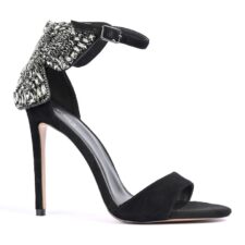 Sandale din piele intoarsa cu detaliu cu fluture Lakenya