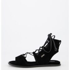 Sandale din piele intoarsa cu detaliu cu siret Thea