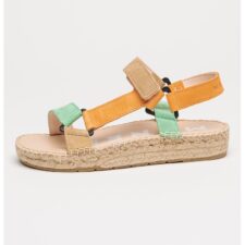 Sandale din piele intoarsa cu inchidere velcro Venice